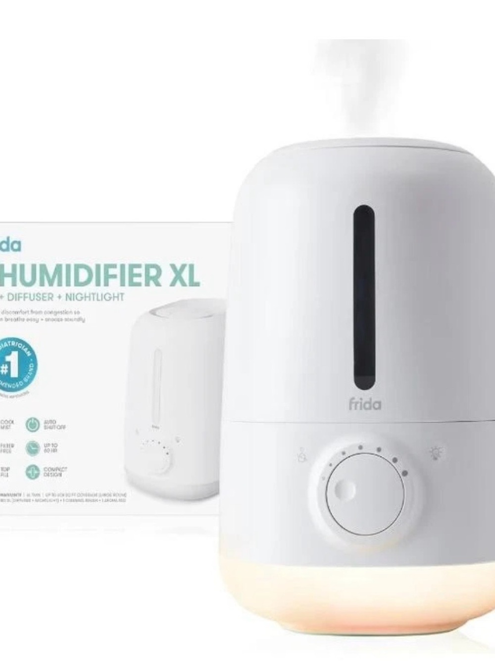 Frida Humidifier XL White - Ultrasonic Diffuser & Nightlight